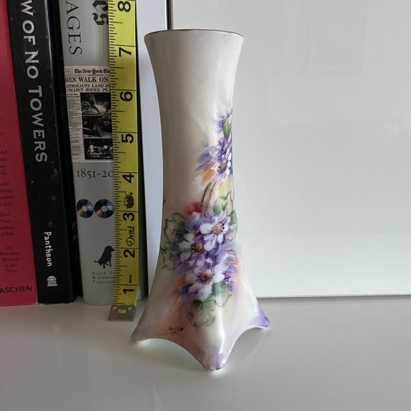 Antique Hand Painted Vases (2) - E (or L) Twyman 1913 and J.S. Germany - Picture 7 of 9